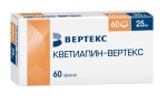 Кветиапин-Вертекс, таблетки покрытые пленочной оболочкой 25 мг 60 шт