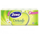 Платки носовые одноразовые, Zewa (Зева) 60 шт Делюкс ромашка