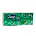 Платки носовые одноразовые, Zewa (Зева) 10 шт Делюкс ментол