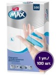 Перчатки хозяйственные виниловые, Dr. Max (Доктор Макс) р. L 100 шт CH-144-W100-L01
