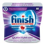 Средство для посудомоечных машин, Finish (Финиш) 80 шт Квантум Макс моющее в таблетках