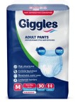 Подгузники-трусы для взрослых, Giggles (Джигглс) р. M (70-120 см) 30 шт Эдалт пэнтс