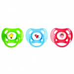 Соска-пустышка силиконовая, Бусинка 1 шт арт. 410 с кольцом круглая 0-6 мес.