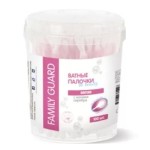 Ватные палочки, Family Guard (Фэмили Гард) 100 шт с ионами серебра стакан