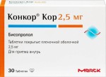 Конкор Кор, таблетки покрытые пленочной оболочкой 2.5 мг 30 шт