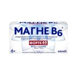 Магне В6 форте, таблетки покрытые пленочной оболочкой 100 мг+10 мг 60 шт