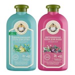 Набор подарочный, Рецепты бабушки Агафьи 500 мл + 500 мл Сибирская травница гель для душа обновляющий+пена для ванн витаминная