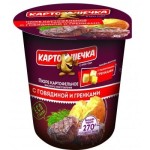 Пюре картофельное быстрого приготовления, Картошечка 40 г арт. ПК6030 говядина с гренками стакан