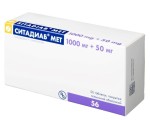 Ситадиаб Мет, таблетки покрытые оболочкой пленочной 1000 мг+50 мг 56 шт