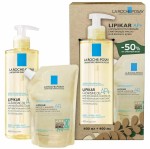 Набор, La Roche-Posay (Ля Рош-Позе) 400 мл + 400 мл Липикар АП+ масло для ванны и душа липидовосполняющее - флакон с дозатором + сменный блок (рефил)