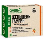 Женьшень с таурином, OVERvit (ОВЕРвит) капсулы 30 шт БАД