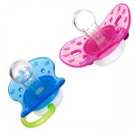 Соска-пустышка силиконовая, Бусинка 1 шт арт. 414 Кристалл с кольцом круглая 0-6 мес