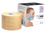 Лента эластичная для лица, BBalance Tape (BBTape) (ББаланс тейп (БиБи тейп)) р. 5мх5см Кинезио-тейп лимф фэйс нестерильный перфорированный на клеевой основе бежевый