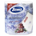 Полотенца бумажные, Zewa (Зева) 2 шт кухонные двухслойные Премиум Декор Зимняя коллекция