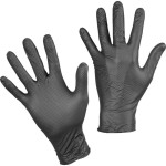 Перчатки хозяйственные нитриловые, GoGrip (ГоуГрип) р. M 1 шт особопрочные неопудренные пара черные
