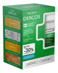Набор, Vichy (Виши) Деркос DS интенсивный шампунь-уход против перхоти для нормальных и жирных волос 200 мл + сменный блок (рефилл) 500 мл коробка