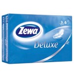 Платки носовые одноразовые, Zewa (Зева) 60 шт делюкс