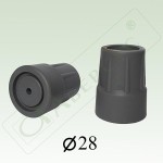 Наконечник для трости и костылей, р. 28 мм 1 шт арт. Нк28/С серый