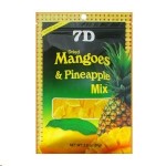 Манго сушеное, 7D (7Д) 80 г микс с ананасом пакет