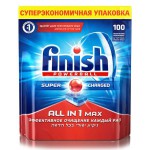 Средство для посудомоечных машин, Finish (Финиш) 100 шт Олл ин уан моющее в таблетках