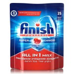 Средство для посудомоечных машин, Finish (Финиш) 25 шт Олл ин уан макс формула Powerball