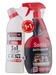 Набор, арт. 29874 спрей Санита антижир 1 минута 500 мл + гель Санфор белизна 3в1 450 г